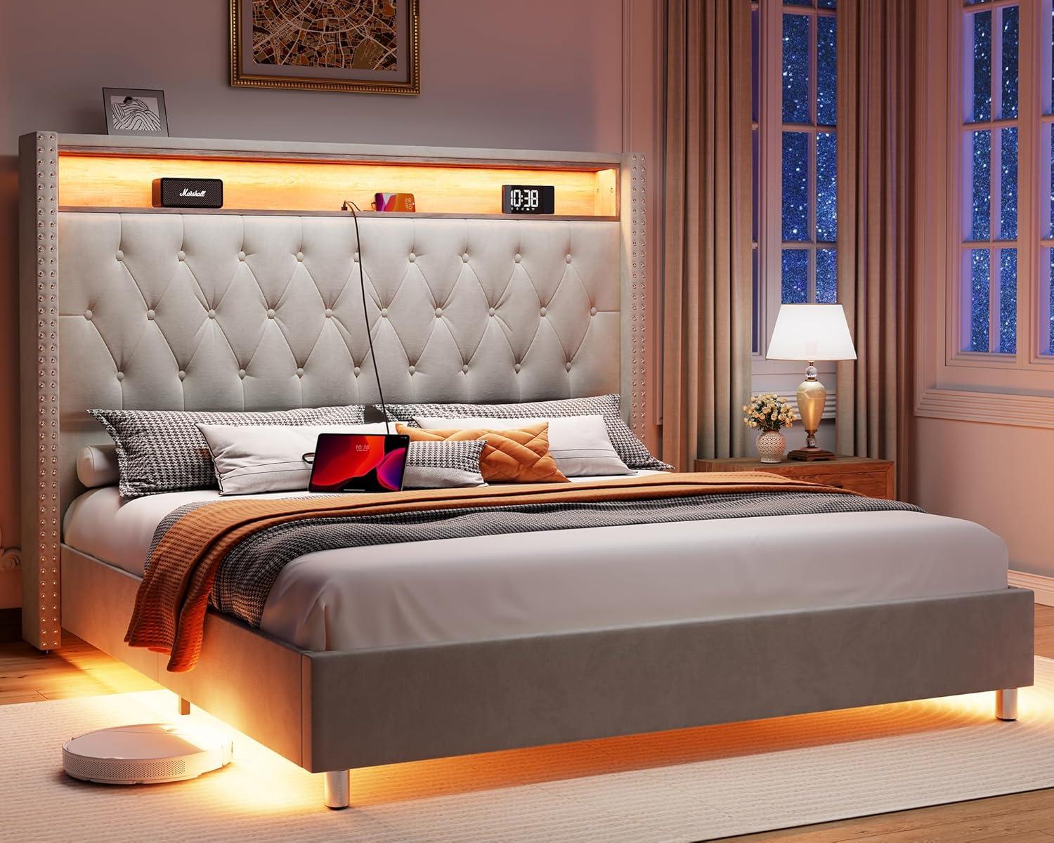 Transform Our Bedroom: ⁢Reviewing ‌Jocisland's LED Bed Frame
